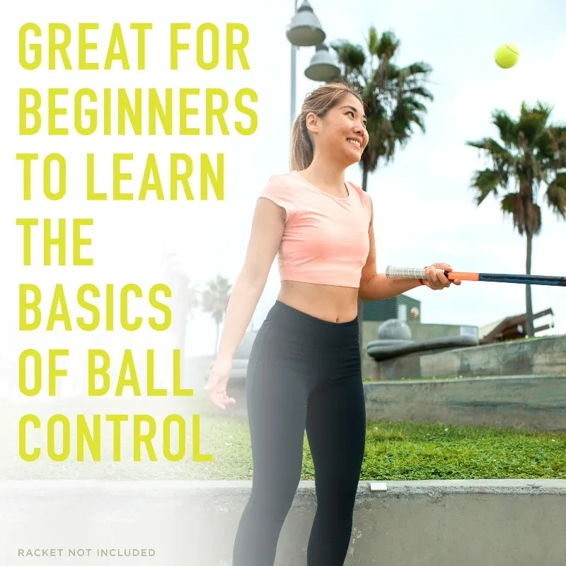 Practice Pressureless Tennis Balls - Great for Beginner Training + Practice - Low Bounce Balls for All Court Surfaces - Yellow - 3 Pack