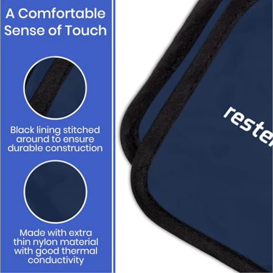 2 Pack Large Ice Packs for Injuries 11" x 14.5" Hot and Cold Pack Reusable Gel Pack, Durable Construction, and Flexible When Fr