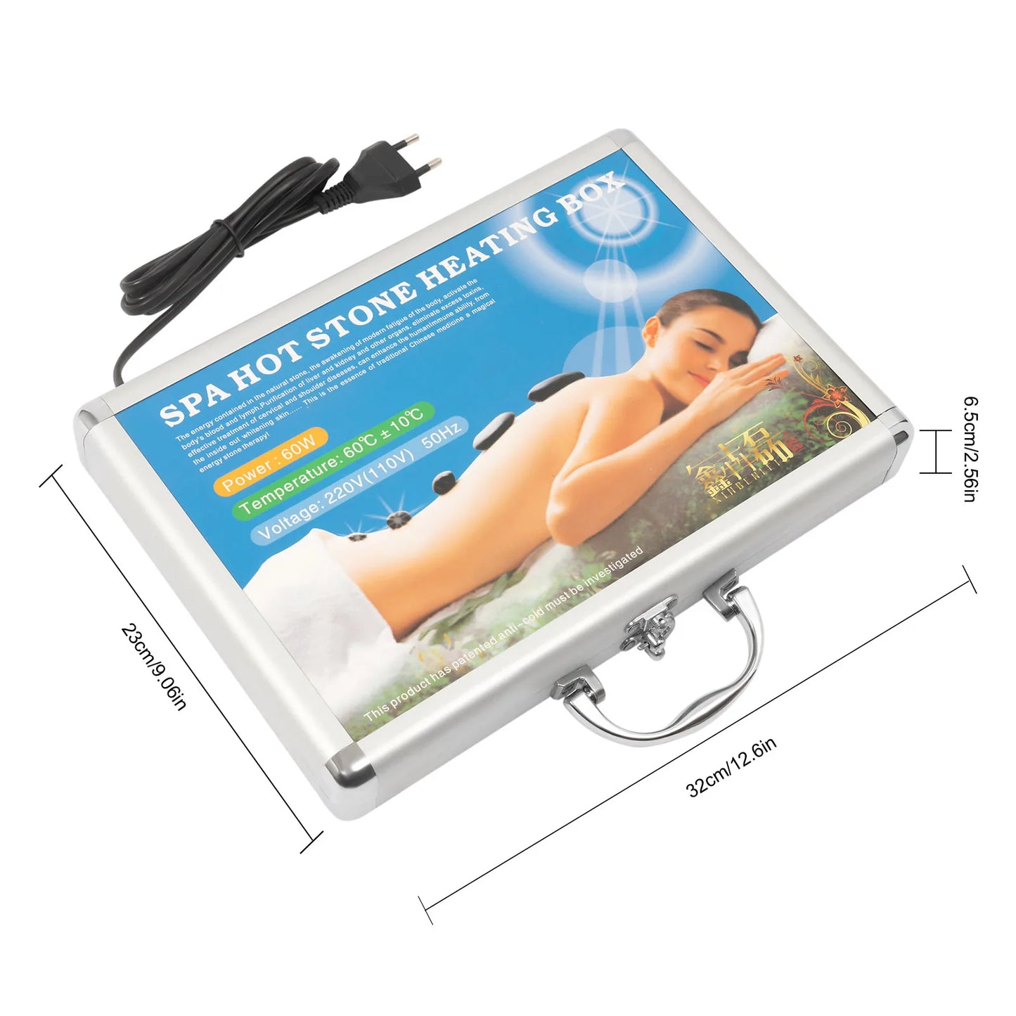 18 Volcanic Rocks Hot Stones Massage Set, 60-70 ℃used Hot Stones Body Massage Set, for Massage, Scraping, Hot Compress