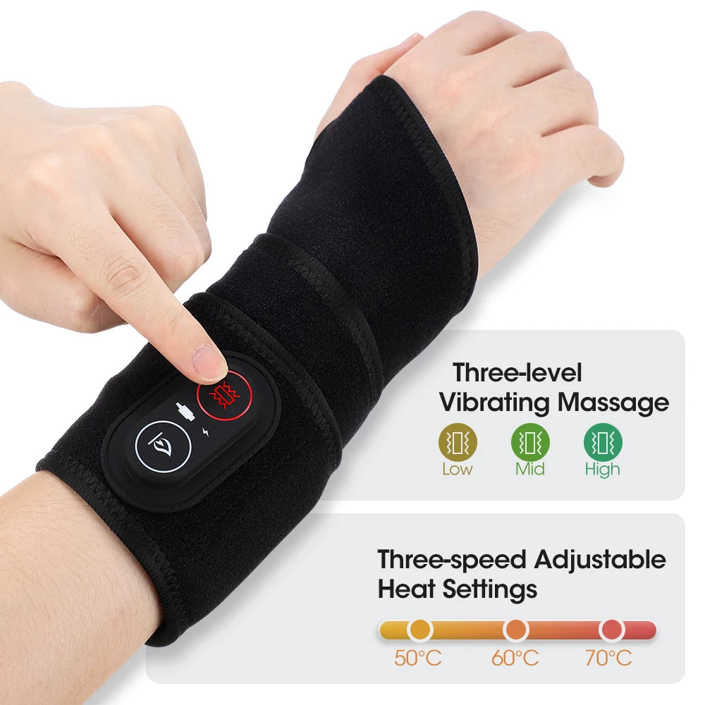 Wireless Vibration Heating Wrap 36pcs LED Beads 660&850nm Versatile Body Heating Pad for Knee Elbow Wrist Ankle