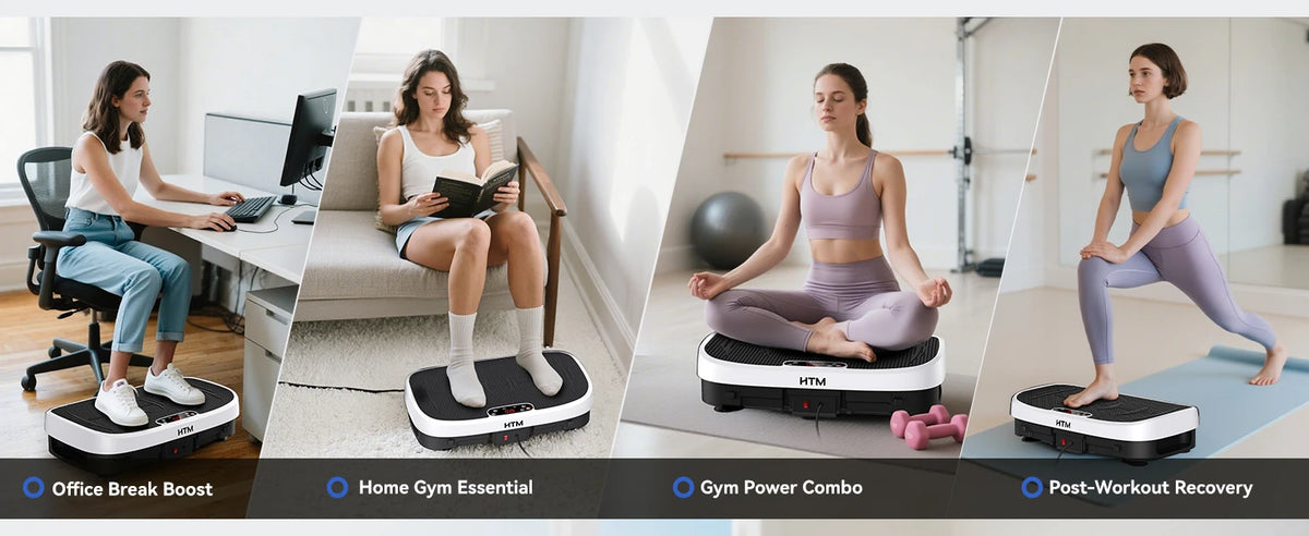 Vibration Plate Fitness Multi-Function Vibration Trainer 330lbs 120 Levels Whole Body Workout for Home Gym Muscle Relax Exercise