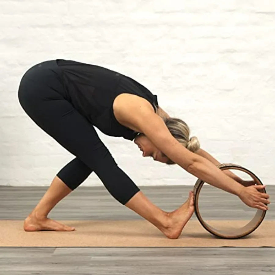 Yoga Wheel, Exercise Prop for Back Pain, Yoga Poses, Pilates, Stretches, Backbend Inversions and Bridge Position, Improves Flex