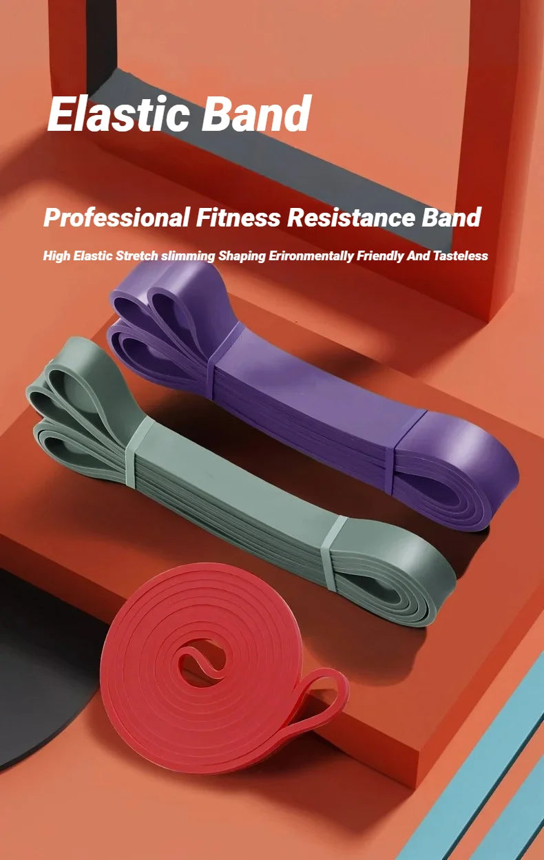 1/5Pcs Tpe Elastic Band Resistance Strength Training Sports Fitness Latex Pull-Up Ension Thick Circle Yoga Multi-Functional Hip