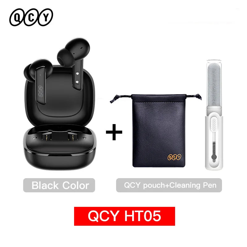 QCY HT05 MeloBuds ANC Wireless Bluetooth 5.2 Earphones 40dB Active Noise Cancellation Headset In-Ear Mics Handfree Phone Earbuds