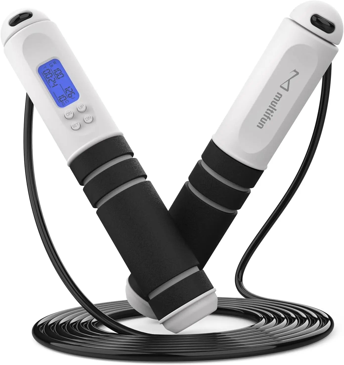 Smart Jump Rope with Counter & Timer - Adjustable Speed, Anti-Slip Handles for Fitness, Weight Loss, Boxing, MMA