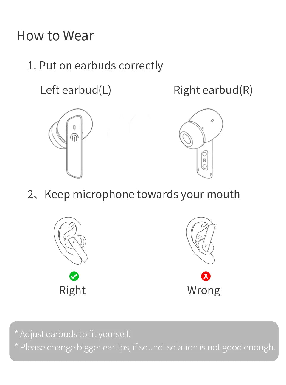 QCY HT05 MeloBuds ANC Wireless Bluetooth 5.2 Earphones 40dB Active Noise Cancellation Headset In-Ear Mics Handfree Phone Earbuds