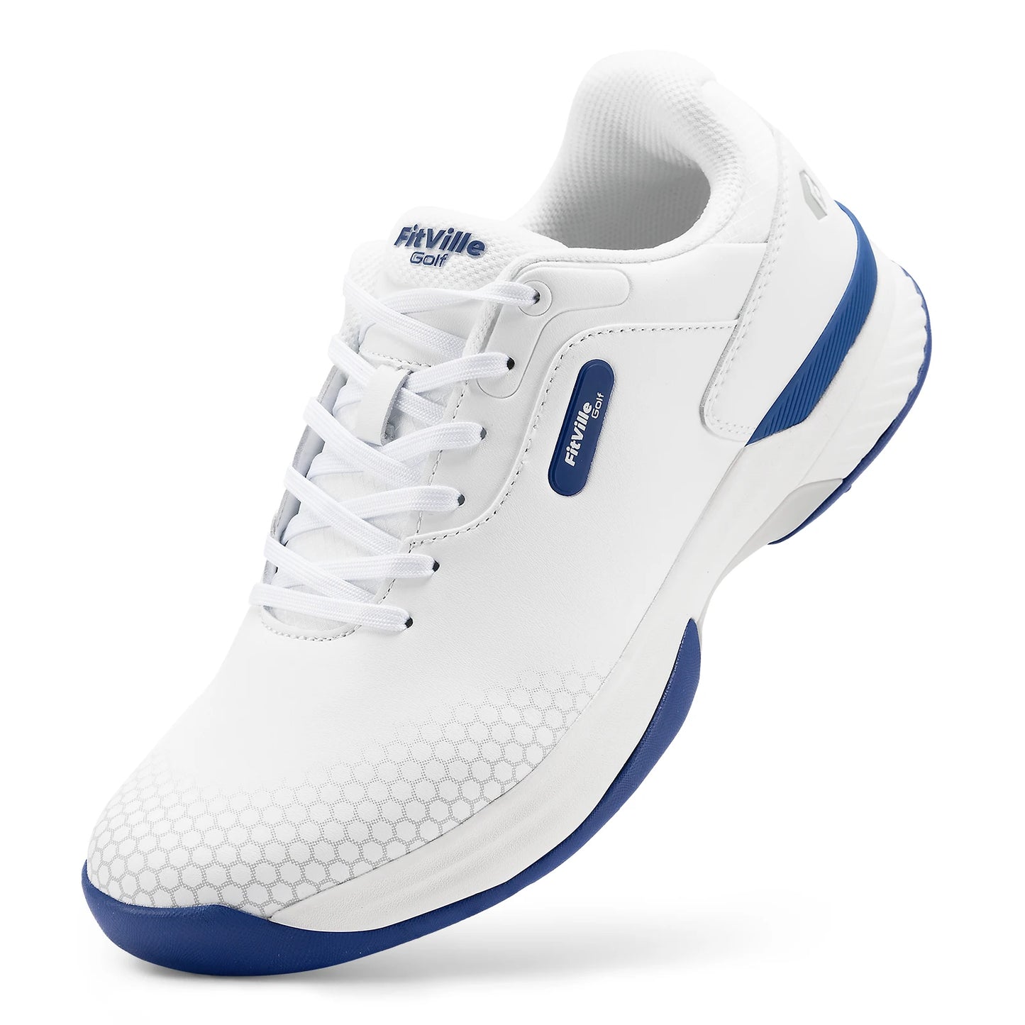 FitVille Wide Men's Golf Shoes Non-Slip Wear-Resistant Comfortable Pickleball Sports Shoes Suitable for Swollen Feet Relieve Toe