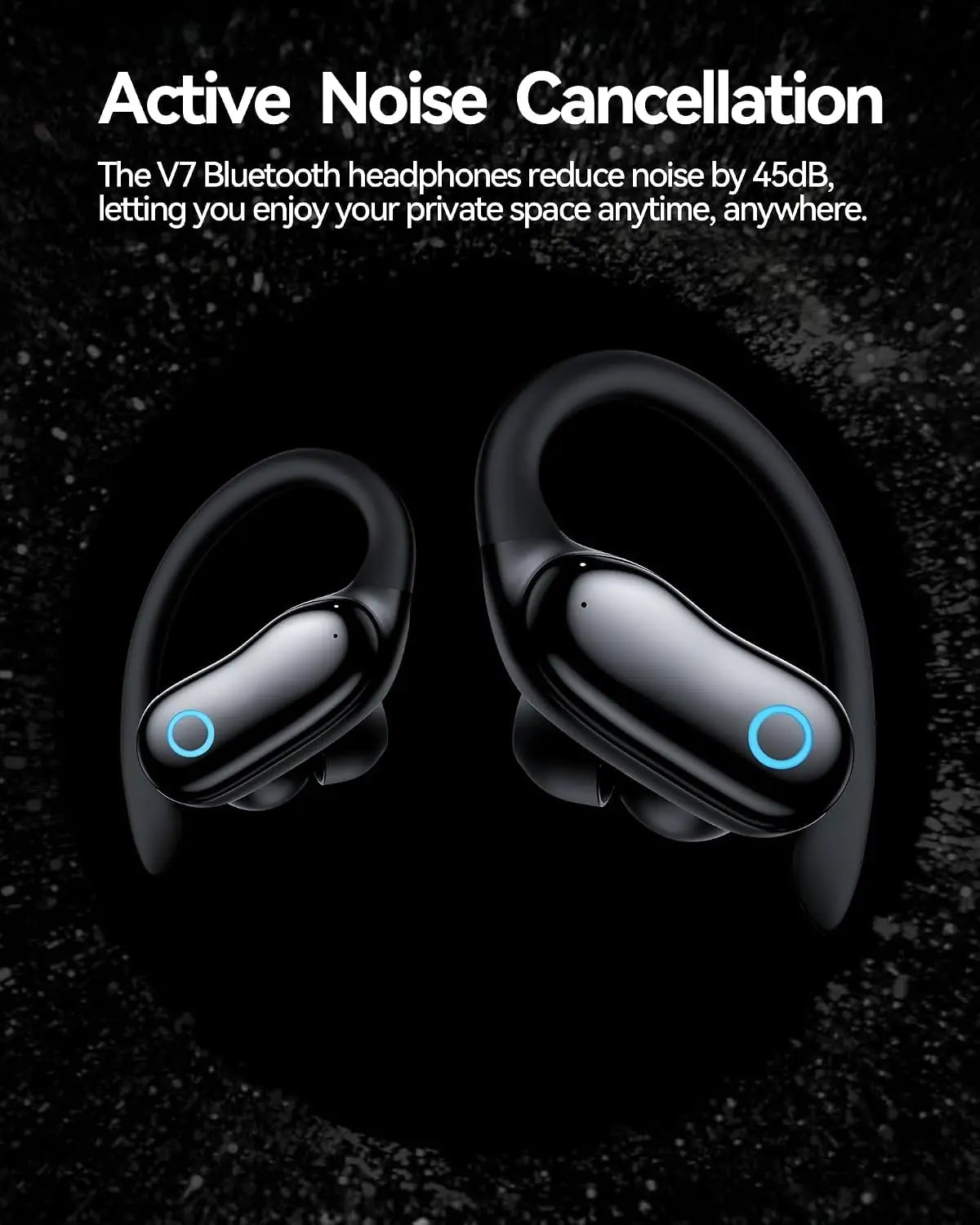 Active Noise Cancelling Ear Buds AI Translation Wireless Earbuds 96hrs Playback Bluetooth Headphones with Earhooks Microphone