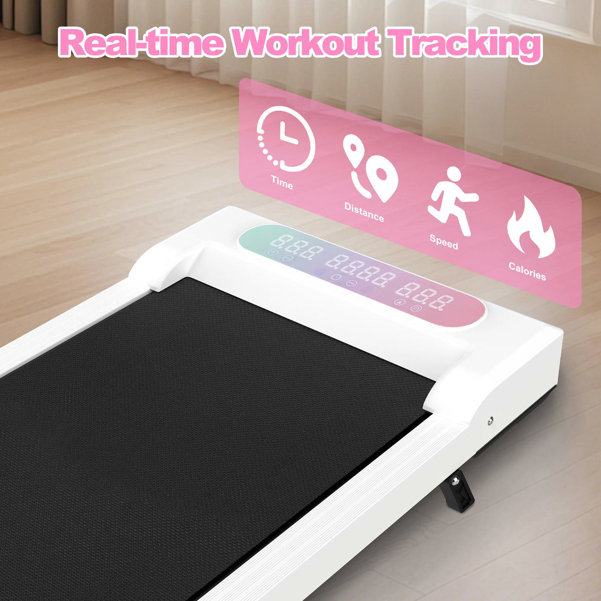 2.0HP Foldable Treadmill with Incline & Handle, 2-in-1 Under Desk Walking Pad with Vibration Plate, Portable Running Machine for Home Office Small Spaces, 300LBS Capacity