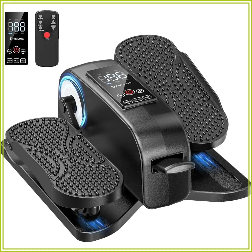 Under Desk Elliptical Machine for Seniors, Mini Leg Exerciser with Remote, Quiet Portable Electric Seated Foot Pedal Exerciser for Home Office