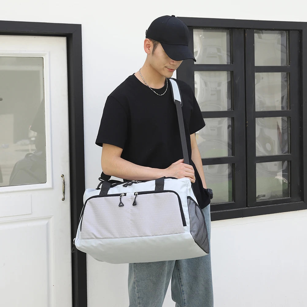 Travel Duffle Bag with Shoe Compartment and Wet Pocket Gym Bag Carry On Weekender Bag for Women and Men for Travel Workout Sport