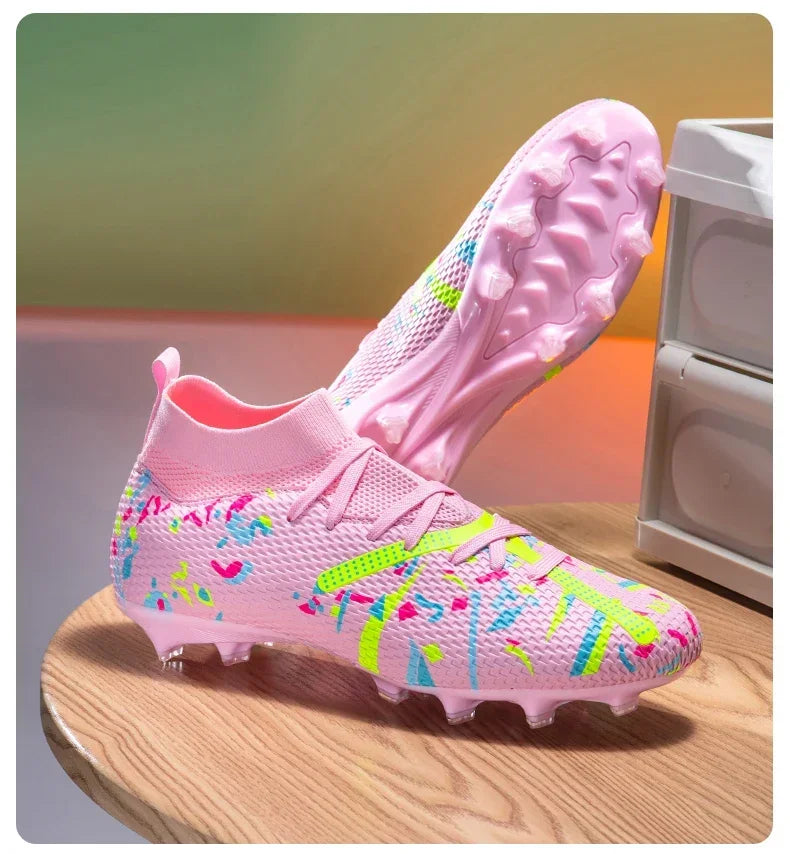 New Men Football Boots Match Sneakers Soccer Shoes Non-Slip Professional Training Shoes Grass Outdoor Sport Ultralight Unisex
