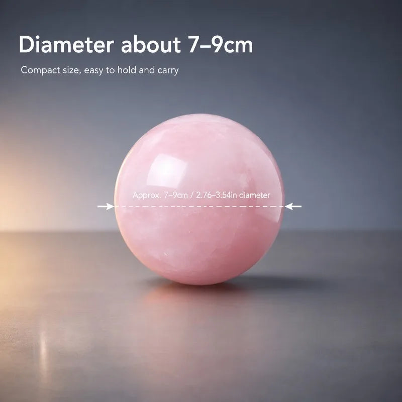 Random style rose quartz ball, polished natural crystal ball, suitable for home office wedding decoration, the best holiday gift for Valentine's Day, Christmas, Thanksgiving, and graduation day, unique gift