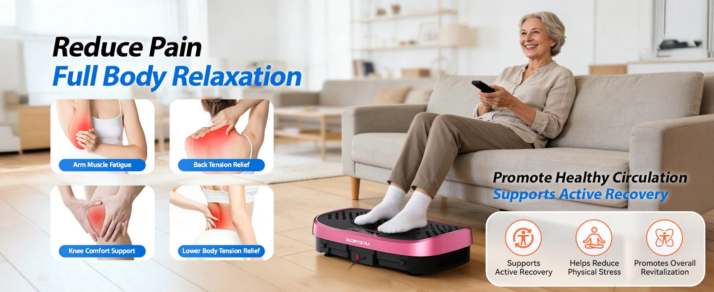 Magnetic Vibration Plate Exercise Machine Fat Burning 120 Levels 330lbs Portable Quiet Home Fitness  APP Control Workout Platform for Home Gym Body Shaping Gift for Women Men