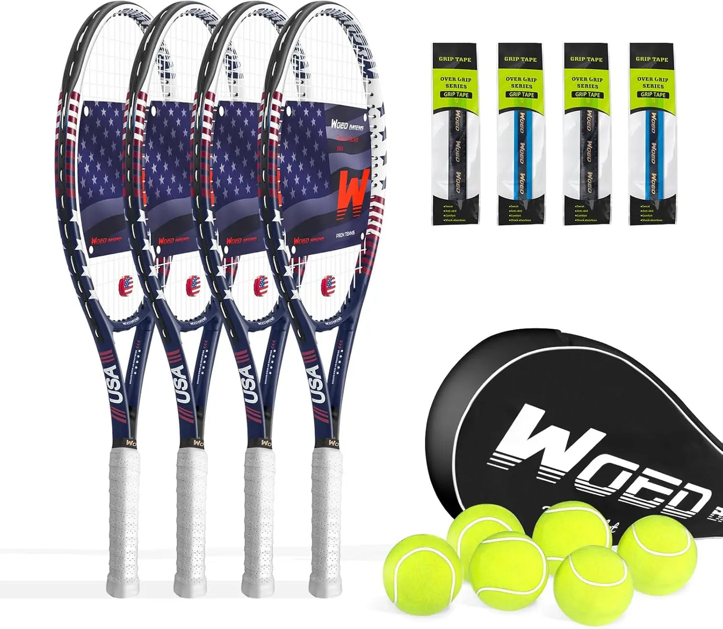 Tennis Rackets for Adults 27 Inch Tennis Racquets Set Included