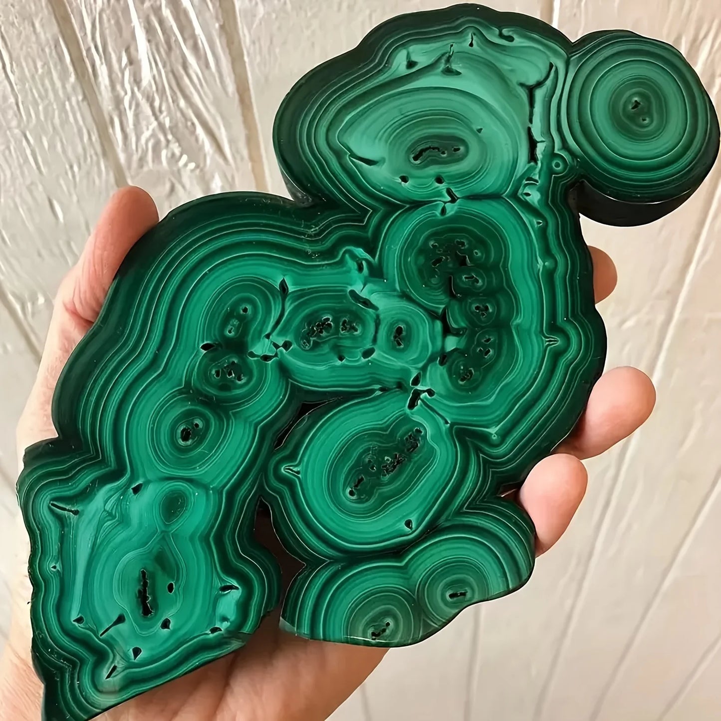 Malachite Slab, Natural Stone Polished Slab with Irregular Edges, Healing Energy crystal stone , Home Decor & Spiritual Gift