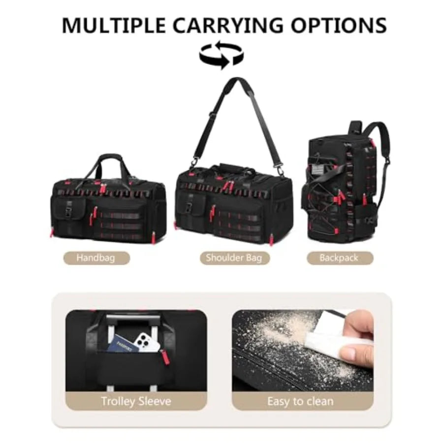 Gym Bags for Men and Women 45L Travel Duffle Sports Backpack with Shoes and Laptop Compartment Large Workout Carry On Bag Weeke