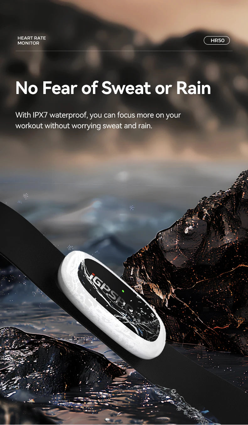 iGPSPORT HR50 Heart Rate Monitor Chest Strap Fitness Running Sport Heart Rate Sensor for Gym Cycling