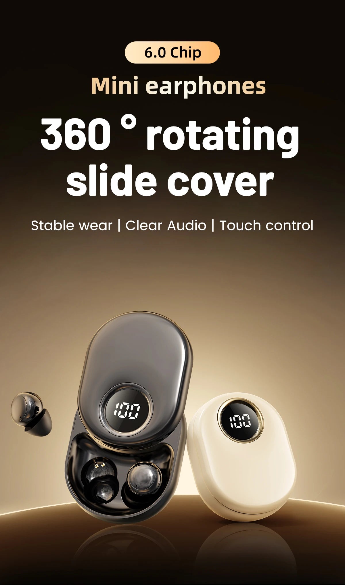 SK55 Bluetooth Wireless Earbuds Sleep Earphones, Bluetooth 6.0, Noise-Canceling Earphones.Improves Sleep Quality, Zero Pressure On The Ears When Sleeping On Your Side, Invisible Flat-head Earphones, Suitable For Travel And Si