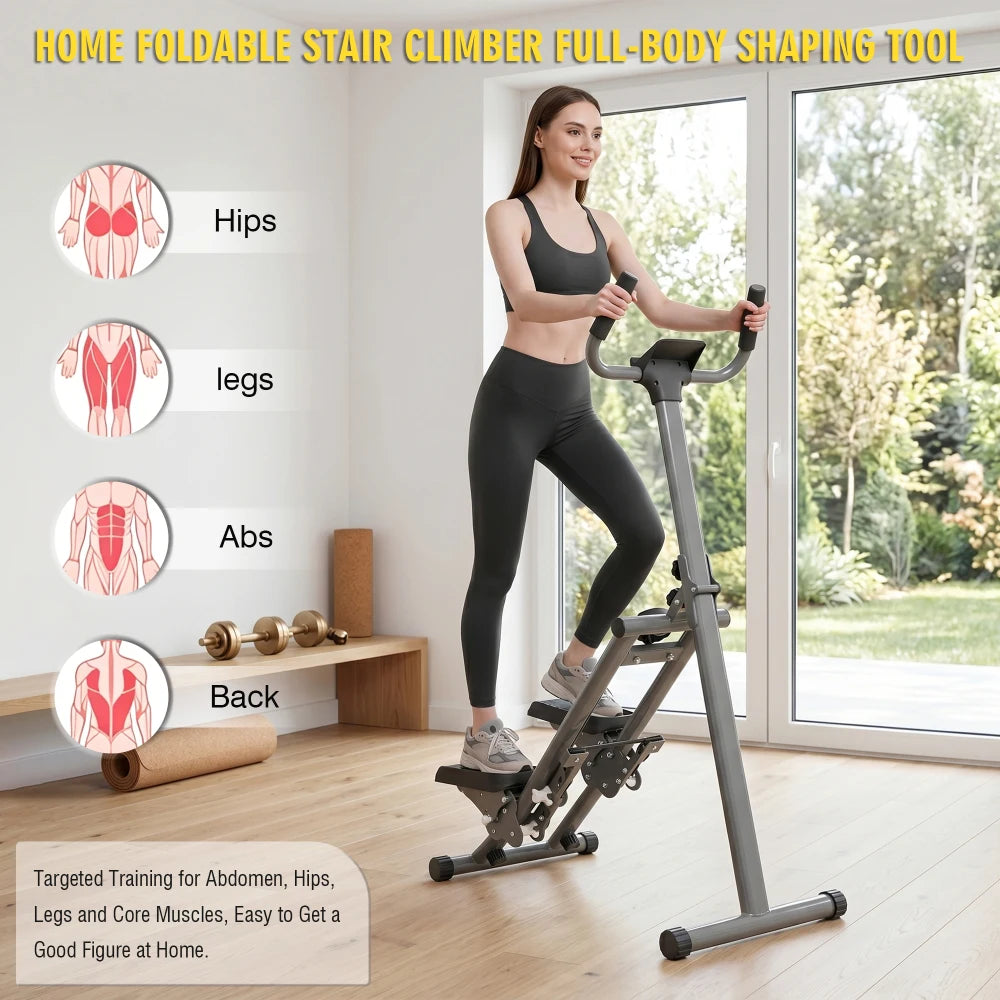 Ye Stair Stepper Machine, Vertical Climber w/ LCD Display, Compact Cardio Step Trainer for Full-Body Home Workouts