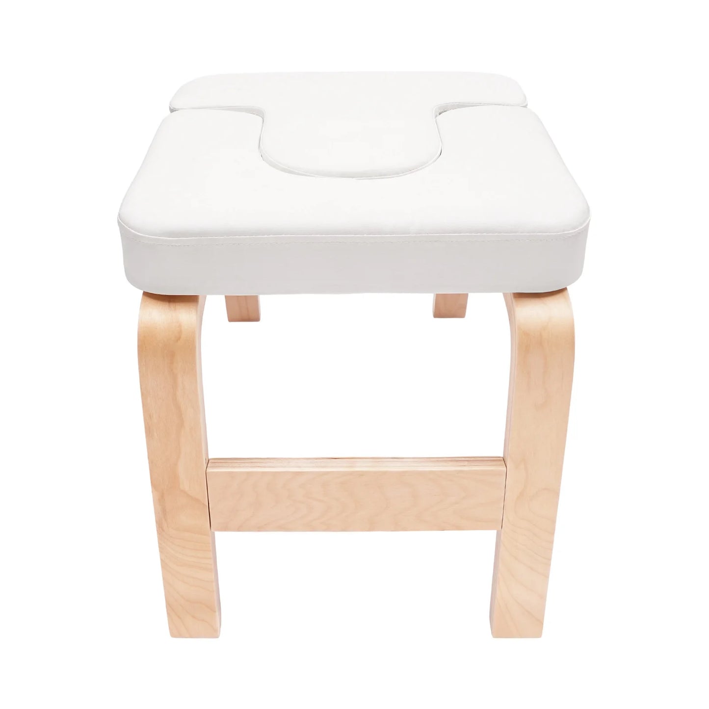 Yoga Headstand Bench Inversion Stool 440lbs Capacity U Shape Cushion Detachable T Block for Headstand Shoulderstand Handstand Practice Home Gym White