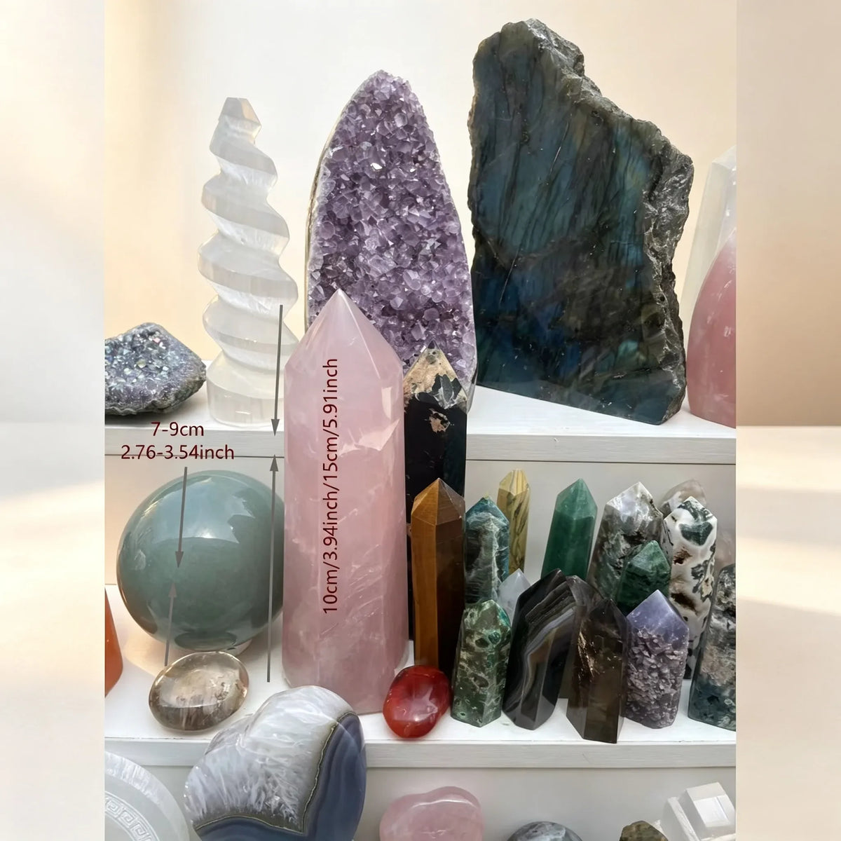 Bohemian style luxury crystal box set, with a variety of shapes, random styles, and colorful lucky crystal stones, is the best choice for Christmas gifts