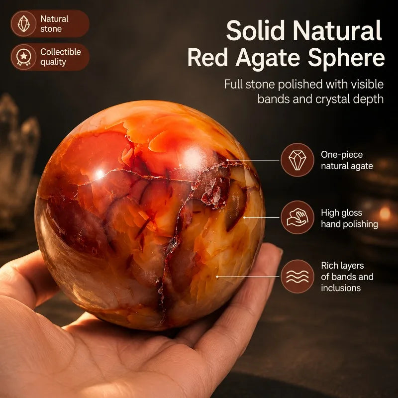 High quality natural red agate balls, red chalcedony balls with quartz texture, random styles, perfect home decoration art collection, unique Easter Valentine's Day gifts, ideal choice for crystal enthusiasts