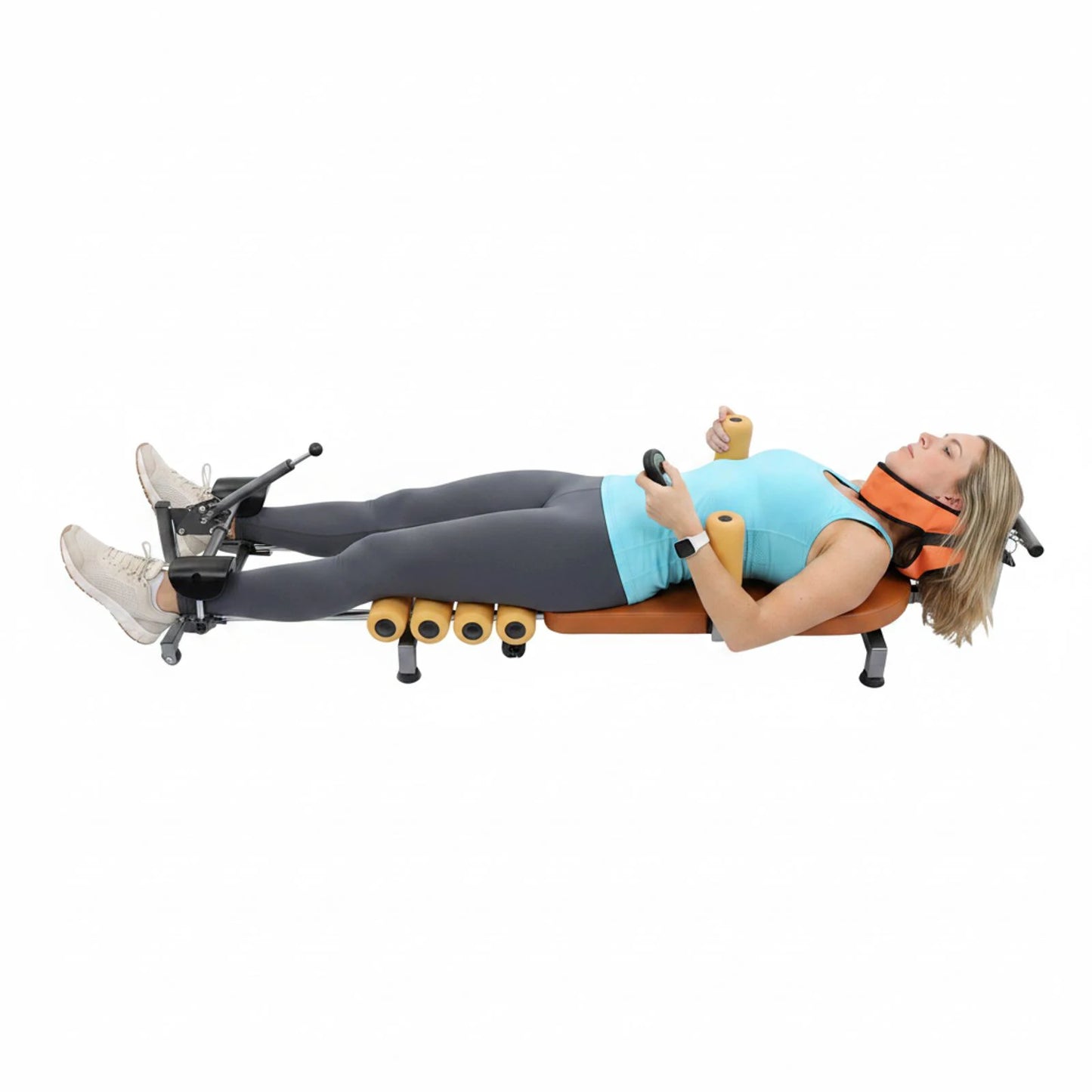 Electric Stretching Bench, Adjustable Back Stretching Machine with Remote Control & 8 Gears Length for Neck Back Relief