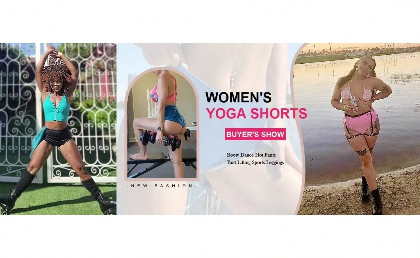 Women's High Waist Yoga Shorts with Pockets, Booty Lifting Workout Leggings, Athletic Compression Sport Shorts
