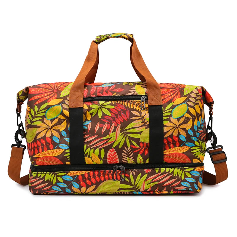 Women Weekender Duffel Bag Waterproof Fitness Storage Handbag Large Capacity Everyday Overnight Bag Female Yoga Handbag