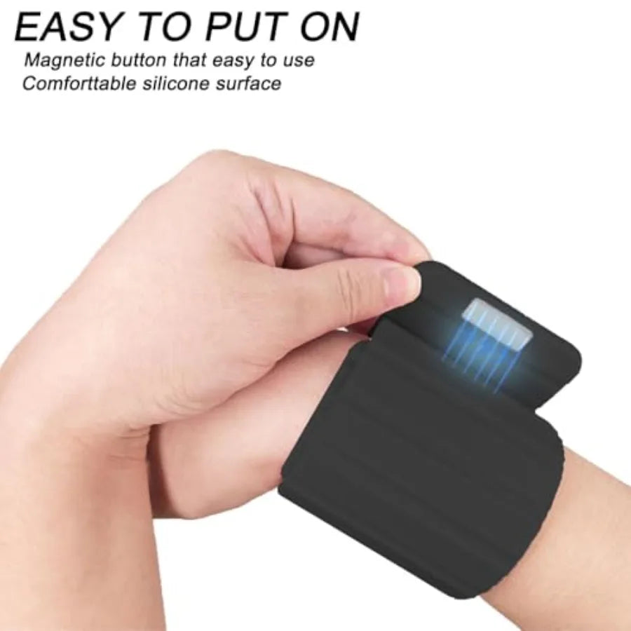 Fitness wrist and ankle weights set for men and women durable neoprene with black color adjustable magnetic closure for intensi