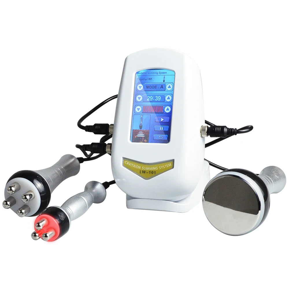 3 In 1 Beauty Body Slimming Massager Cavitation Machine Multi-Functional Device Face Body Tightening Lifting Spa Skincare Tool