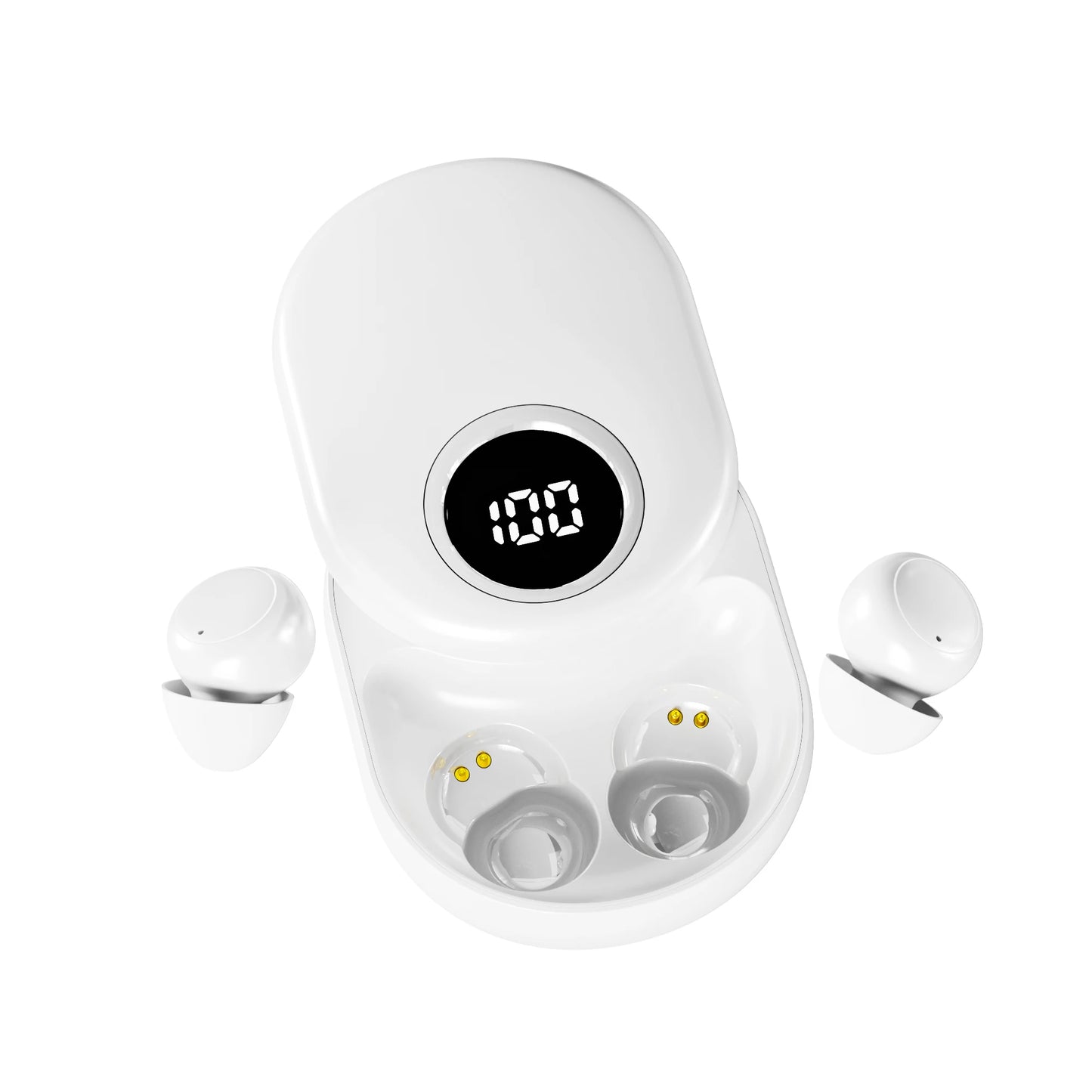 SK55 Bluetooth Wireless Earbuds Sleep Earphones, Bluetooth 6.0, Noise-Canceling Earphones.Improves Sleep Quality, Zero Pressure On The Ears When Sleeping On Your Side, Invisible Flat-head Earphones, Suitable For Travel And Si