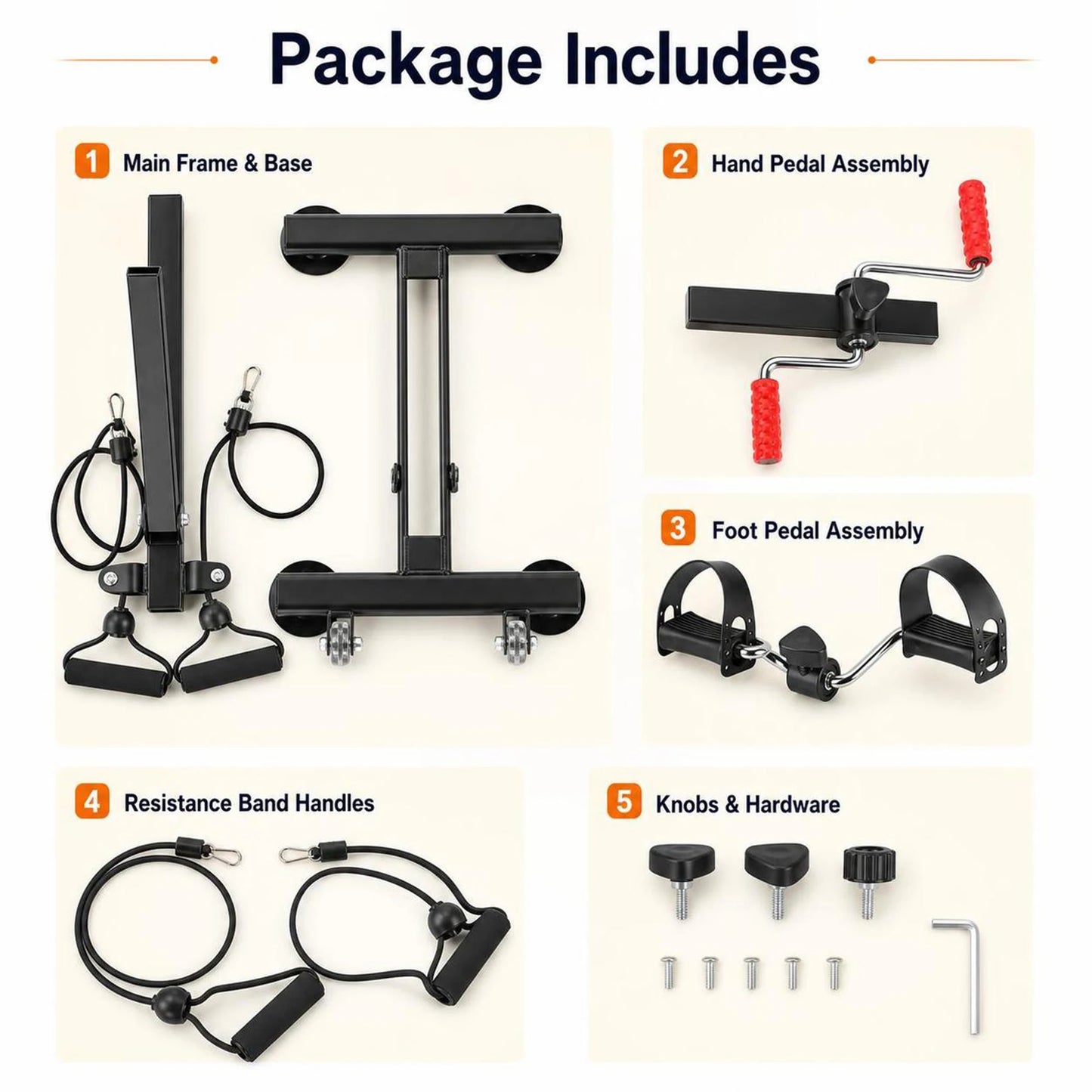 Adjustable Resistance Under Desk Exercise Bike, Stationary Upright Pedal Cycle for Elderly Leg Strength & Aerobic Training, Arm Leg Rehabilitation Peddler Machine for Seniors, Physical Therapy Home Gym Equipment
