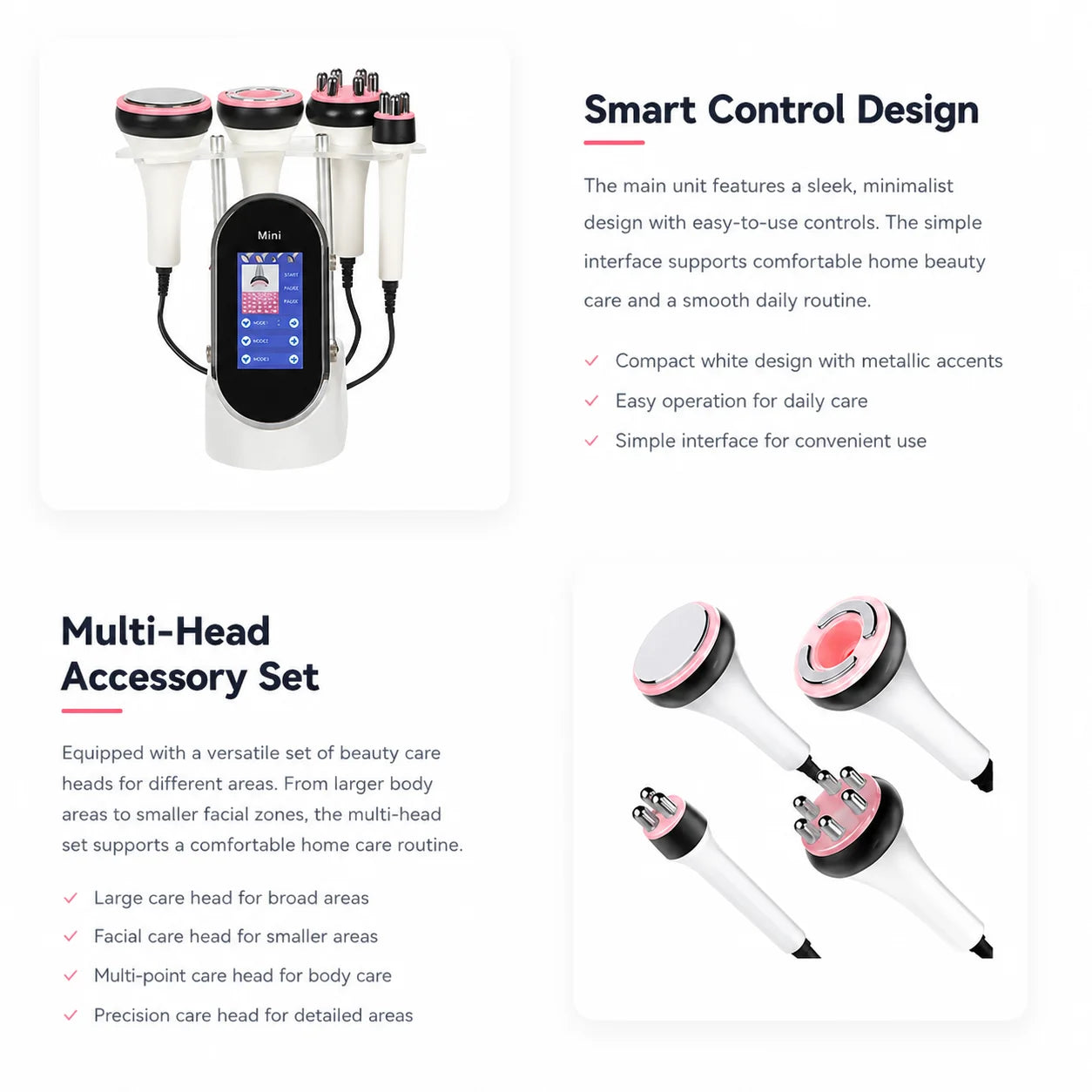 （Overseas Warehouse Shipment） Professional 40K Cavitation Machine for Body Slimming Fat Burning RF Massage Shaping Device