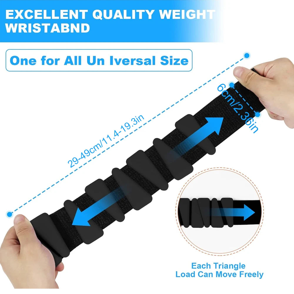 1Pair 2-4lbs Adjustable Wrist & Ankle Weights - Silicone Weighted Bracelets for Women Men - Yoga,Running,Pilates,Water Exercises