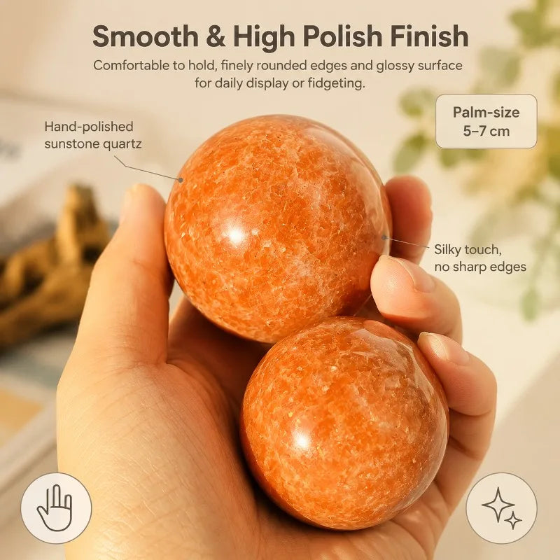 Natural high-quality sunflower crystal ball, is a casual crystal with random styles, suitable for Valentine's Day, Thanksgiving, and Halloween holiday gifts for family and friends, as well as home, office, and study decoratio