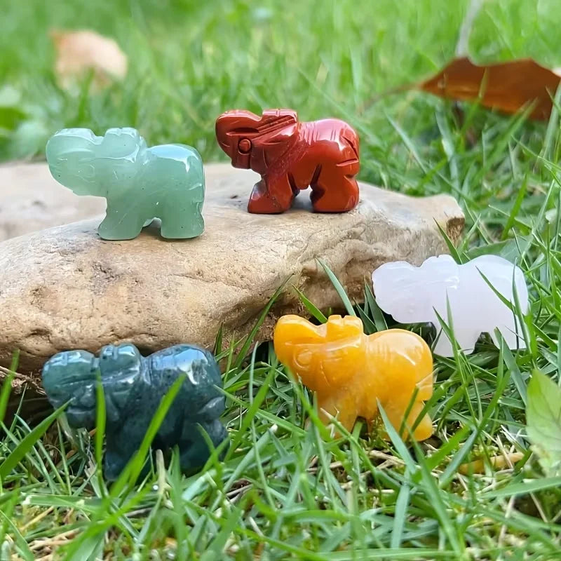 Random style 3pcs natural crystal animal carving ornaments, original mineral specimens, mini home decoration ornaments, high-quality and exquisite holiday gift handicrafts