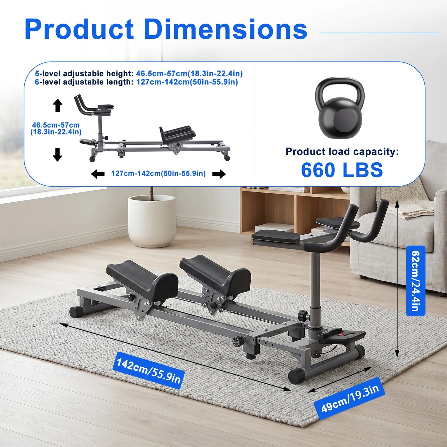 Crawling Machine, Adjustable Height Length Back Stretcher with Counter, Crawling Training Machine, for Home Gym Studio Cardio Fitness Exercise Core Training Office