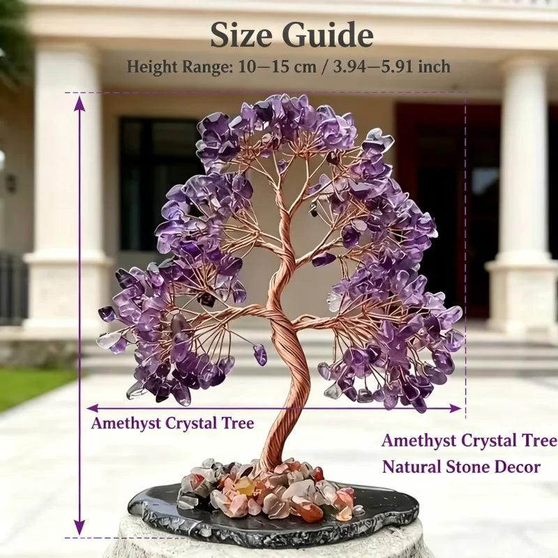 Natural amethyst tree, suitable for leisure crystal, specialty crystal collection, jewelry making, can be used as holiday gift, Christmas gift, birthday gift, and is the best choice for holiday gift giving