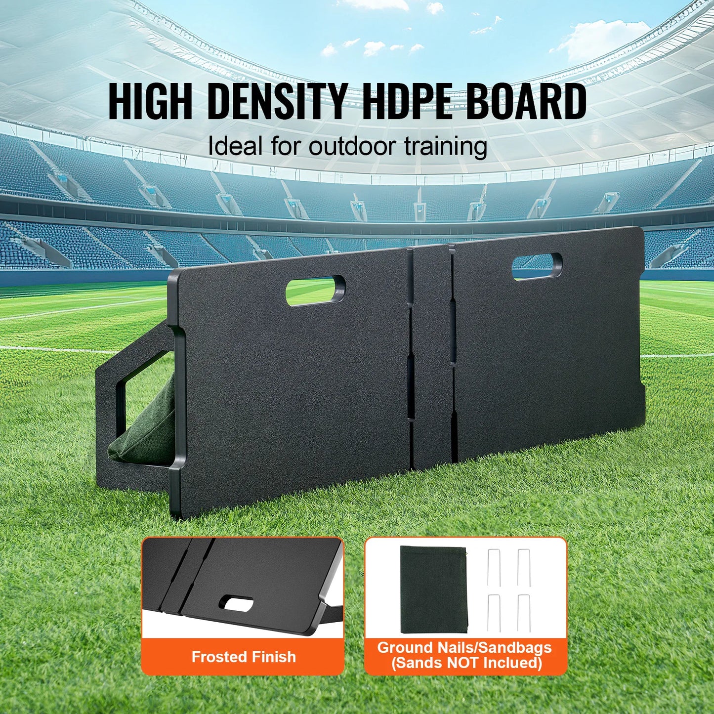 SucceBuy Soccer Rebounder Board 45"X13" Portable Soccer Wall with 2 Angles Rebound for Kids and Adults Passing&Shooting Practice