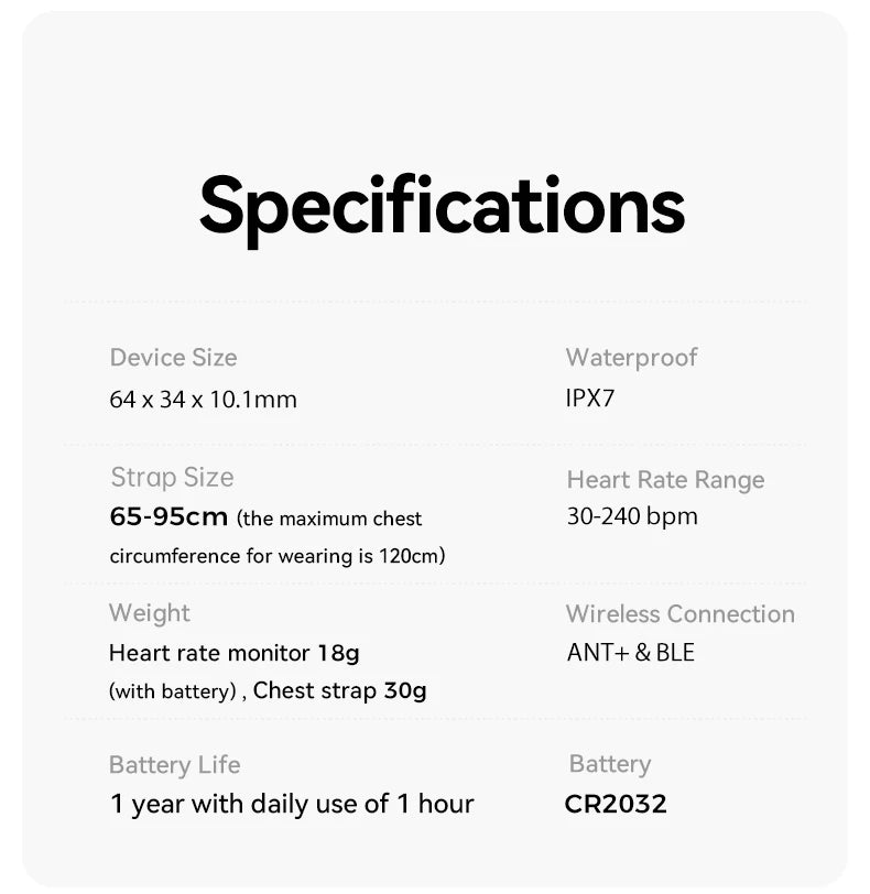 iGPSPORT HR50 Heart Rate Monitor Chest Strap Fitness Running Sport Heart Rate Sensor for Gym Cycling