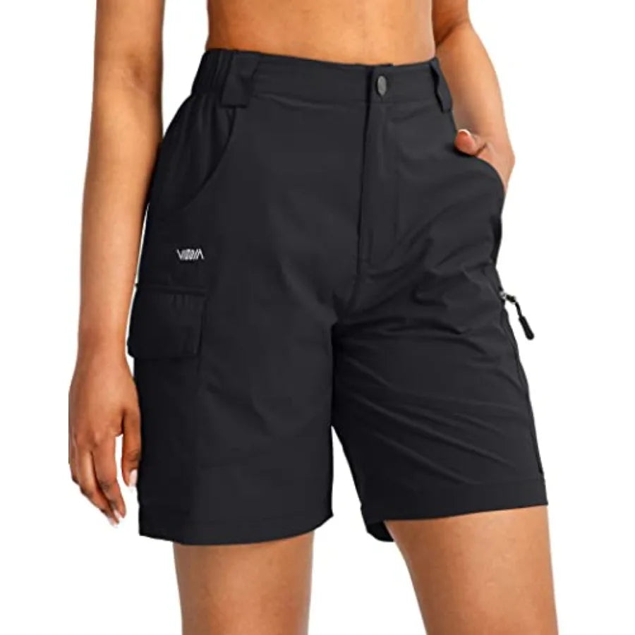 Viodia Women's 7" Hiking Cargo Shorts with Pockets Quick Dry Lightweight Shorts for Women Golf Casual Summer Shorts
