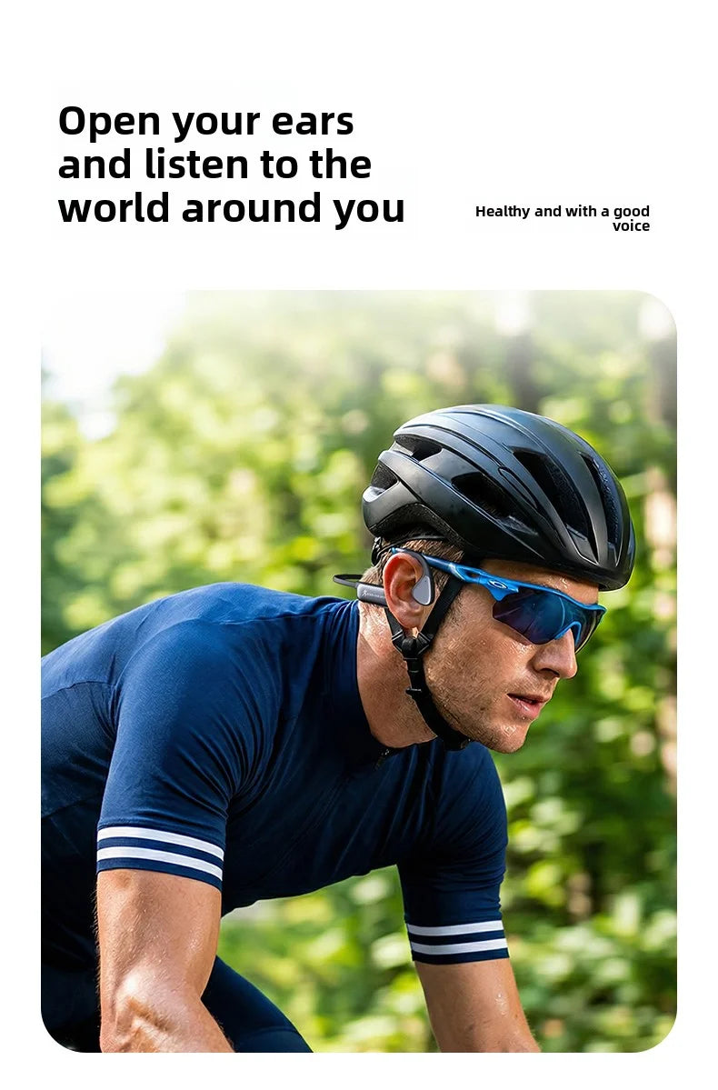 Bone Conduction Wireless Bluetooth Headphones Bluetooth 6.0 Sport Earphones Water And Sweat Proof Headset HD Call  Bluetooth Headphones With Mic