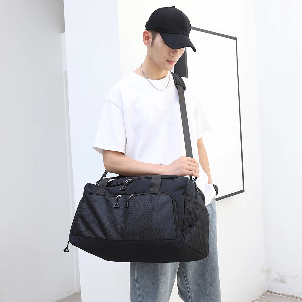 Travel Duffle Bag with Shoe Compartment and Wet Pocket Gym Bag Carry On Weekender Bag for Women and Men for Travel Workout Sport