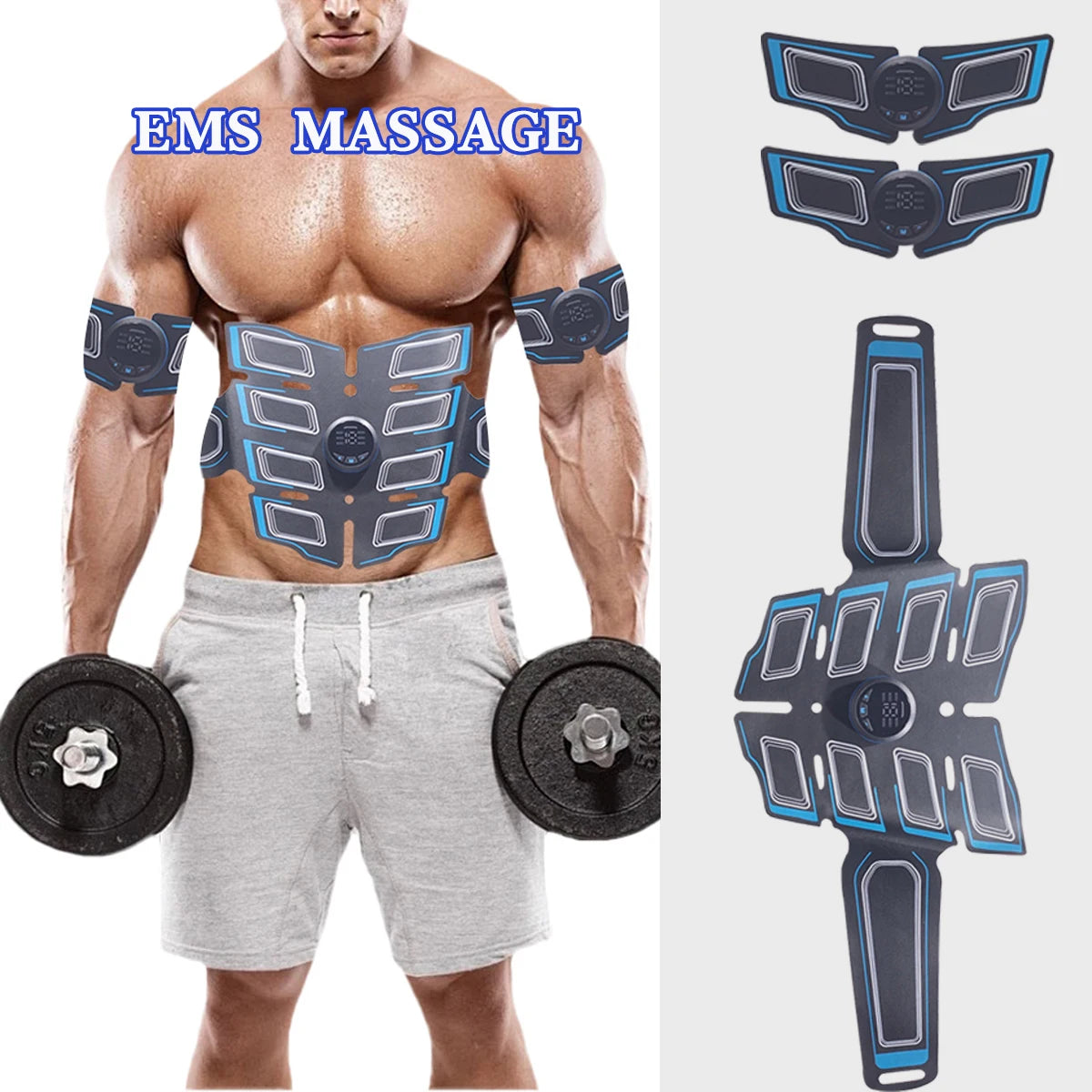 Fitness Equipment EMS Stimulator for Men & Women Abdominal Muscle Stimulation Training with 6 Modes And 18 Intensities for Muscle Training