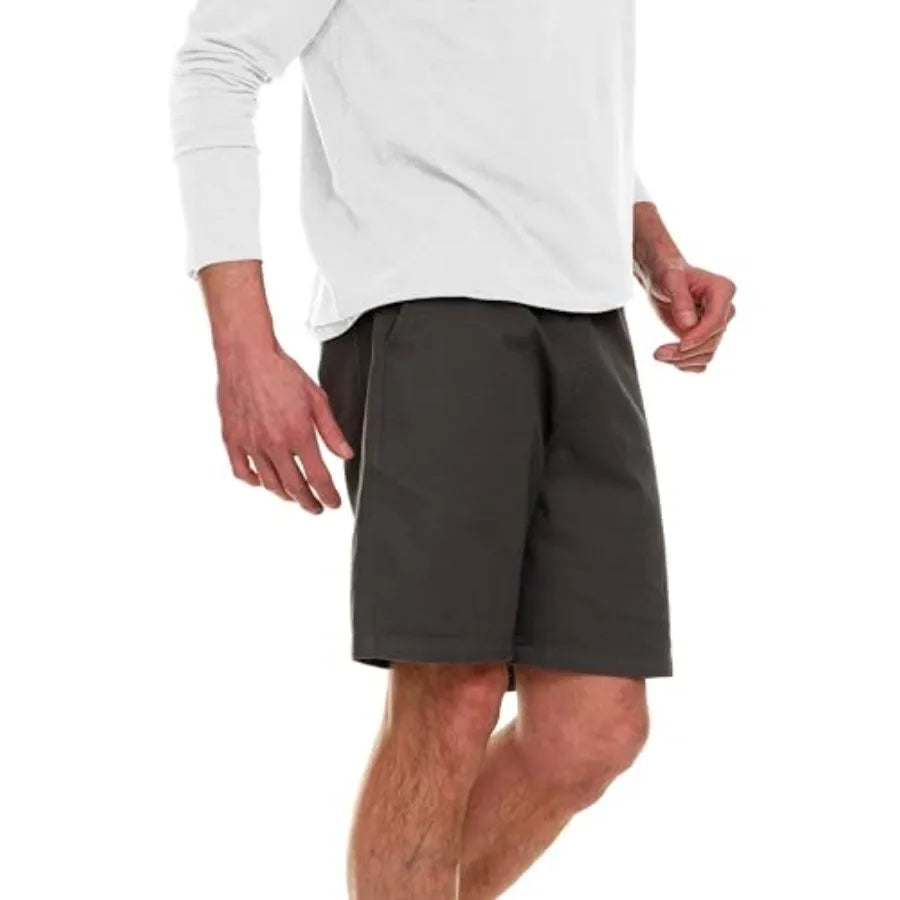 Wrangler Big and Tall Men's Twill Casual Half-Elastic Shorts, 9-Inch Inseam, Classic Structured Fit