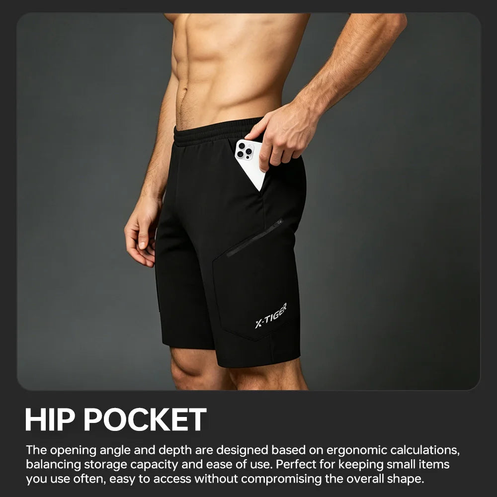 X-TIGER 2 in 1 Cycling Shorts Double Layer Loose Casual MTB Padded Shorts Waterproof Wearproof For Mountain Off-road Urban Commute Daily Wear
