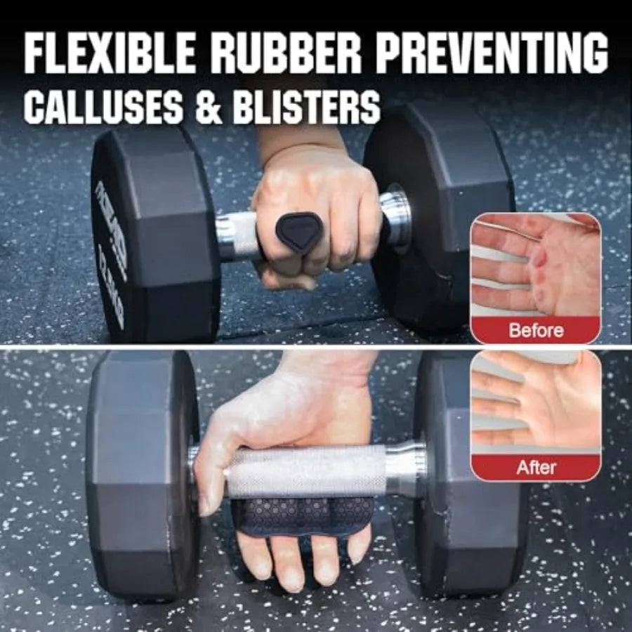 Anti-Slip Workout Grips, Ergonomic Palm Protection for Weight Lifting, Pull-Ups and Gym Training