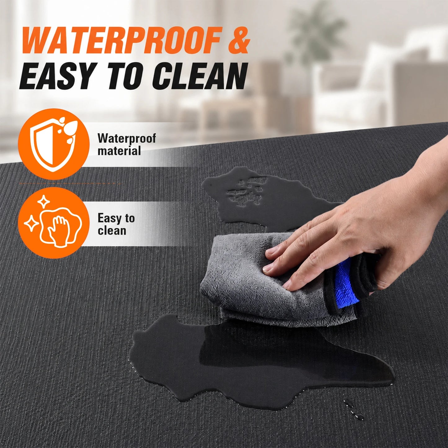 Large Yoga Mat 8 Ft X 6 Ft 7mm Thick PVC Exercise Mat for Home Gym Stretching Workouts Cardio Weights Yoga Fitness Pilates